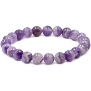 Brins de perles en pierre de cristal naturel de 8mm, bracelets porte-bonheur, bracelet de sport de Yoga pour femmes et hommes, bijoux faits à la main