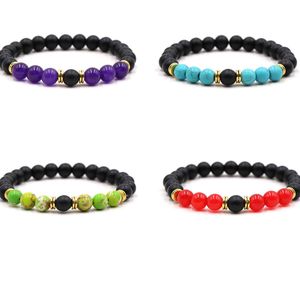 8mm naturel cristal pierre brins perles bracelets porte-bonheur à la main pour femmes hommes Yoga sport énergie bijoux