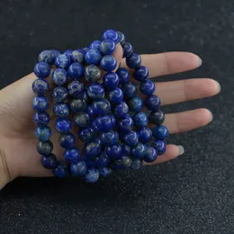 4mm 6mm 8mm 10mm 12mm Bracelet Lapis Lazuli naturel Pierre précieuse Pouvoir de guérison Perles d'énergie Élastique Pierre extensible Bracelet de perles rondes