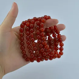 4mm 6mm 8mm 10mm 12mm bracelet en agate rouge naturelle pierre précieuse pouvoir de guérison perles d'énergie élastique extensible pierre ronde bracelet de perles