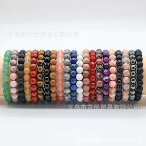 8 mm natuursteenarmband rond agaat kralen armband tijgeroog amethist mannelijke en vrouwelijke elastische armband