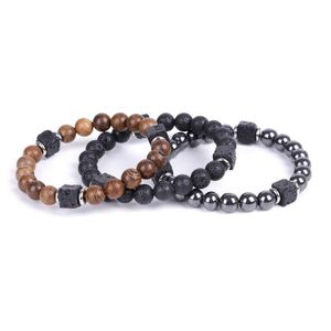 8mm pierre naturelle en bois brins de perles bracelets porte-bonheur bijoux faits à la main pour femmes hommes fête Club décor