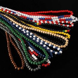 8mm natuurlijke houtketting 90 cm Afrika houten kettingverklaring unisex dikke kralen streng kettingen lange hiphop sieraden voor mannen vrouwen geschenk