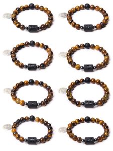 8mm tijger eye kralen armband gelukkige tekenen van de Zodiac Totem ChakraS -armband voor mannen en vrouwen