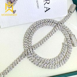 8mm VVS Moissanite Cubaanse ketting ketting voor mannen vrouwen sier ijskettingen passeren diamanten tester met GRA gratis verzending