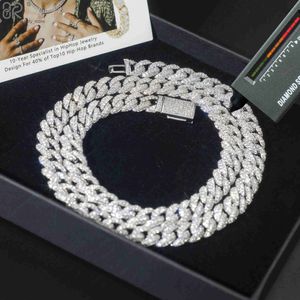 8mm VVS Moissanite Cubaanse ketting Kettingen Groothandel Gold Plating 925 Sterling Silver Fine Jewelry voor vrouwen