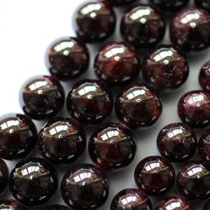 8mm Wholesale natural Red garne t smooth round loose beads for jewelry making design precious stone diy bracelet woman necklace