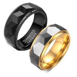 8 mm brede Tungsten Carbide ringen voor mannen vrouwen Engagement trouwringen koepelvormige hoog gepolijste afgeschuinde rand Comfort Fit 7-12 # perfect cadeau