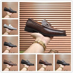 8Modelo Zapatos de cuero de marca de lujo Negro Borgoña Estampados de cocodrilo Punta puntiaguda Zapatos de vestir de diseñador para hombre ocasionales Resbalón en mocasines Zapatos hombres