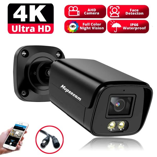 8MP amélioré 2LED puissance supérieure 24H couleur Vision nocturne CCTV AHD Bullet caméra intérieure 4K Led lumineuse H.265 6in1 Cam pour la maison 240126