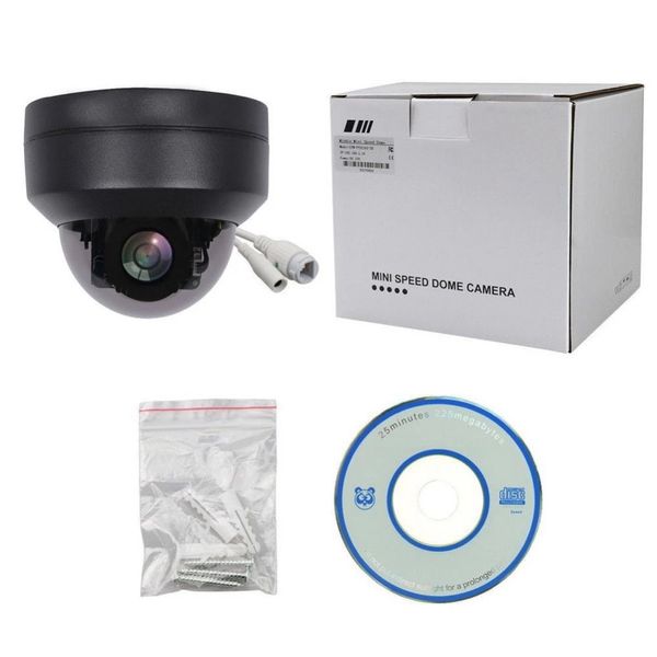 Cámara IP de 8MP para exteriores POE PTZ Lente ZOOM 4X IR Visión nocturna Videovigilancia MINI Domo H.265 ONVIF