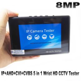 IPC1800 Plus 8MP Tourneau de caméra IP CCAME CCTV Monitor 4quot Coaxial HD 4K H.265 WiFi Hotspot PTZ Control Câble CVI TVI AHD CVBS TESTER CAMER