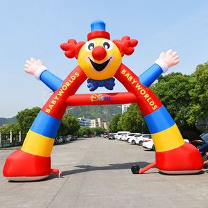 8mW (26ft) groothandel Hoge kwaliteit Opblaasbare Clownboog Minions-bogen Winkel Winkeldecoraties Locatie-indeling Rekwisieten Adverteren Reclame Feestspeelgoed