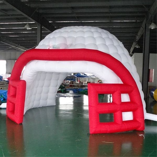 8MW (26 pieds) avec des tentes personnalisées sur les tentes personnalisées sportives géantes casques de tente de tente de tente publicitaire Advertiser le tunnel de football Boup-up Entrée pour le terrain de gym