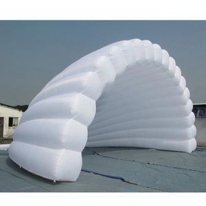 8mWx5mDx4mH (26x16.5x13.2ft) groothandel Outdoor witte opblaasbare podiumafdekking tent gigantische shell koepel luchtdaktent voor muziekconcertevenement