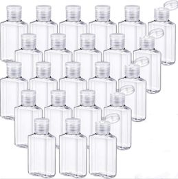 Duidelijke plastic lege fles 30 ml 60ml navulbare reiscontainer cosmetische flessen met flip-dop voor toiletartikelen vloeistoffen shampoo