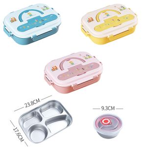 Kinderen Lunchbox Voedsel Containers MicrowaveBarel Bento Box Cartoon School Snack Opbergdozen met lepel ZZA3447