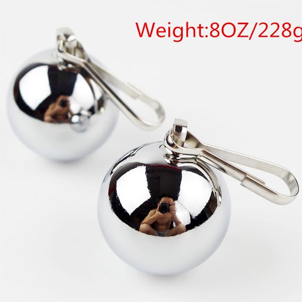 8OZ CHROME BALL WEIGHTS Jouets BDSM pour adultes CBT Sex Games Ball Stretcher Ajouter du poids