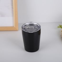 8oz Kids Tumbler Rvs Tumblers Kid Waterfles Cups Wijnglazen Multicolors Koffie Mokken Geschenken met Deksels en Stro Zwl760