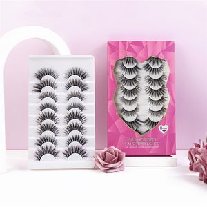 8pairs Mixstijlen Valse Wimper Faux 3D Mink Eyelashes Natural Long Eye Washes Extension Fluffy Crulty Free Wash Bulk