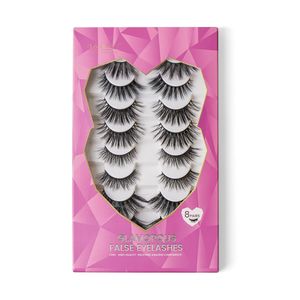 8 paires/ensemble mélange de Styles Faux cils boucles naturelles Faux 3D vison cils longs cils Extension maquillage moelleux cils sans cruauté envers les animaux