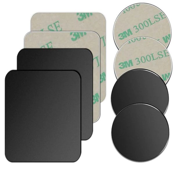 8pc / lot plaque métallique disque pour aimant support de téléphone de voiture feuille de fer autocollant magnétique porte-téléphone portable support de support