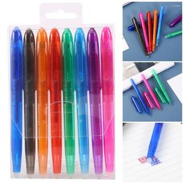 8-stcs 0,5 mm gelpen Snel drogen comfortabele grip schrijven Multi-colour studenten Tekening Uitwisbare schoolbenodigdheden