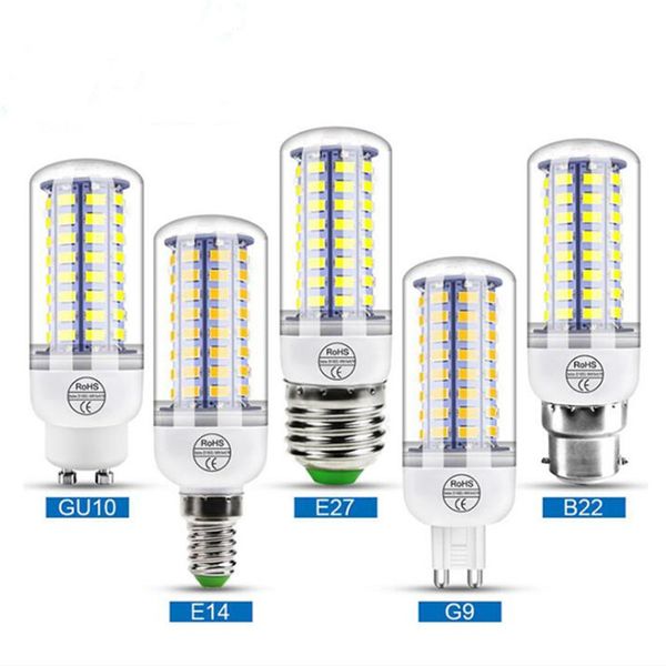 8PCS 220V E27 Led Lampe G9 Led Bougie Ampoule E14 Maïs Lampes GU10 3W 5W 7W 9W 12W 15W Bombilla B22 Lustre Éclairage 240V D2.0