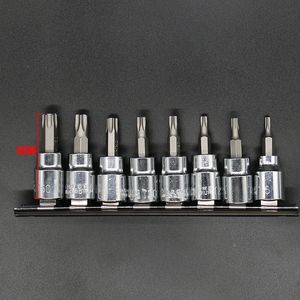 8pcs 38 pouces Torx Bit Socekt Set Adaptateur Clé Allen Spline Bits Tête universelle pour clé dynamométrique Clé à douille à cliquet Y200323