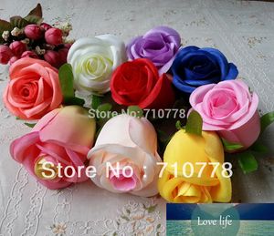 8 Uds., 6cm, 8 colores disponibles, cabezas de flores de rosas artificiales de tela falsa para decoración de coche con arco de pared de boda DIY