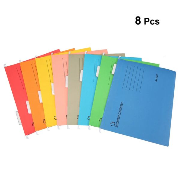 8PCS Dossier de suspension de taille A4 Documents du fichier suspendu Documents Organisateur Organisateur de bureau Supplies 240416