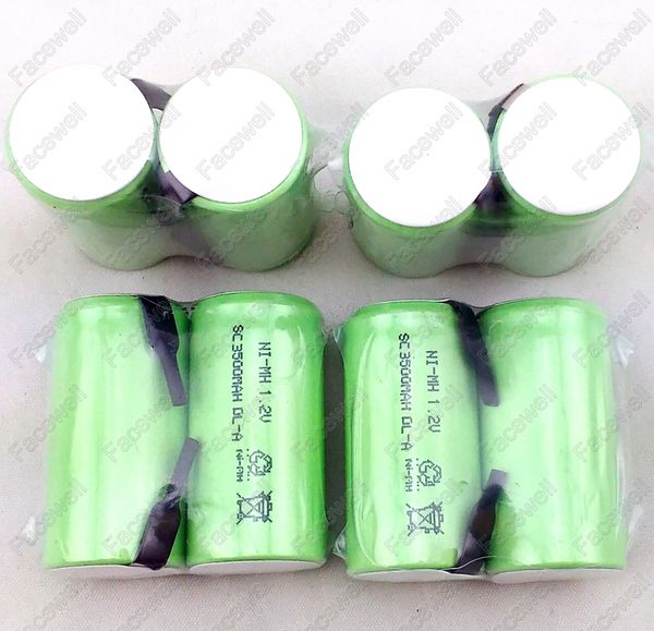 8pcs Bateria 3500mAh Sub C 1.2V batería recargable Ni-MH 10C Tasa de descarga 9.6V SUBC SC 1.2V NIMH para juguetes de herramienta eléctrica