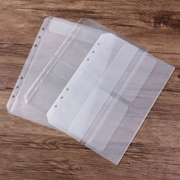 8stcs handige wissen pvc a5 zak binder zakken wissen rits mappen voor 6-ring notebookbestanden melden kantoor schoolterreinen