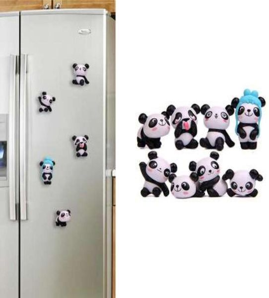 8pcs mignon aimant panda réfrigérateur autocollant décoration de salle des aimants de réfrigérateur de réfrigérateur aimant enfant anniversaire cadeau 9775253