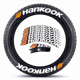 8 Stuks Voor Hankook Band Brief Sticker Universele Decals Auto Wiel Sticker Band Letters Met Accessoires Auto 3D Decals stickers Y220609