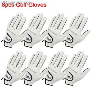 8pcs gants de golf véritables hommes de sport en cuir en peau de mouton non gliss