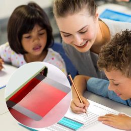 8PCS Aide à la dyslexie pour les enfants cristallins scolaires Brouilles de lecture des bandes de surlations colorées Bookmarks de mise en évidence
