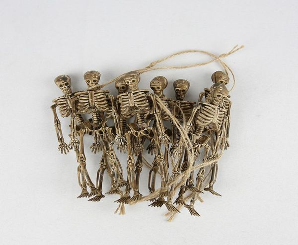 8pcs Squelette intéressant Propuls de Noël Plastique Plastic Life Life Lifting Human Bones Figurine pour horreur Halloween Party Decoration Y2010061036156