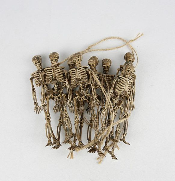8pcs Squelette intéressant contenue de Noël en plastique Plastic Lifeke Human Bones Figurine pour l'horreur Halloween Party Decoration Y2010069357076