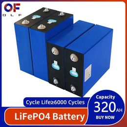 8PCS Lifepo4 Batterie Solaire 300Ah 310Ah 320Ah Rechargeable Au Lithium Fer Phosphate Cellule pour 12V 24V 48V Bateau Chariot De Golf RV Chariot Élévateur