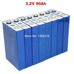 8 pièces/lot 3.2V 90Ah LiFePO4 décharge continue 270A pour batterie 24V bricolage EV RV avec barres de bus