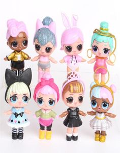 8 stcs lot 9cm lol pop Amerikaans pvc kawaii kinderen speelgoed anime actie cijfers realistische herboren poppen voor meisjes verjaardag kerstmis G1937364