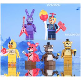 6 stks/partij Educatief Bouwstenen Speelgoed Vijf Nachten Op Freddy's Minifigs Blok Minifiguren Set