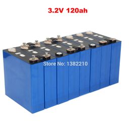 8pcs / lot Hoge Kwaliteit LIFEPO4 3.2V 120AH 2C 240A CONTINUE DICHTING VOOR 24V SOLAR ENERGIE OPSLAG BATTERIJ PACKET MET BUIL BARS