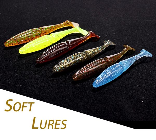 8 pcs/lot appâts souples 3.5g/75mm en plastique ver bar artificiel Jerk Jerkbait appât de pêche leurre pour plate-forme texas