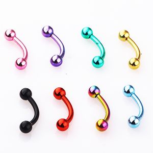 Barre multicolore Tragus Helix, boule de 3mm en acier inoxydable, Labret, anneaux de barre à lèvres, clou de Cartilage, Piercing d'oreille, bijoux pour le corps