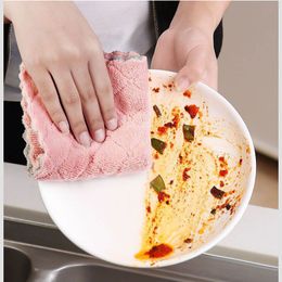 8pcs serviette microfibre absorbante Cuisine Nécarrage de nettoyage de cuisine Naulle de vaisselle à huile non cachée