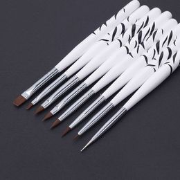 8pcs Nail Art Design Brush stip Painting Pen Acryl Drawing Liner Tools Set #R48