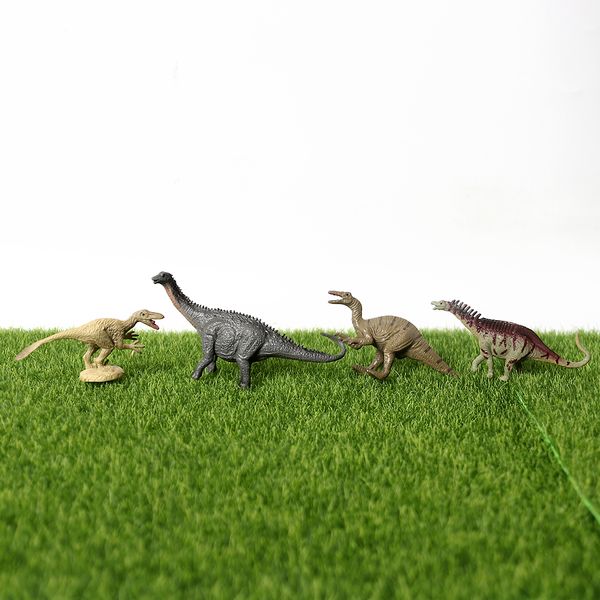 8pcs Plastic Tiny Dinosaur Figures, Texture détaillée Miniature Dino Figurines GAZPER TOTPER TOY SET Cadeau d'anniversaire de Noël pour Kid