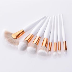 8 pièces pinceaux de maquillage professionnels ensemble poudre Blush fond de teint fard à paupières maquillage pinceau cosmétique Kwasten ensembles